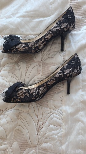 Dune black lace peep - dune,