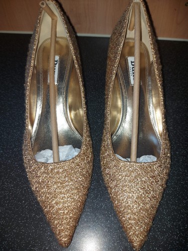 Dune london golden shoes size - london,