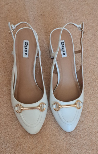 Dune white slingback - , shoes