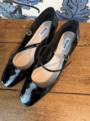Dune black patent sling shoes - black,