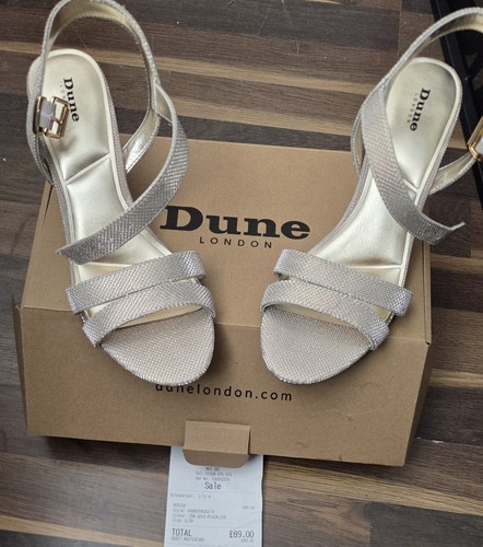 Dune heels size - bnib, gold