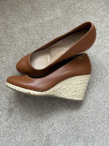 Dune annabel tan leather wedge - annabel,