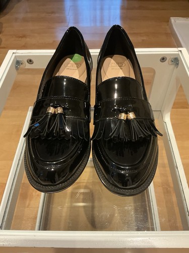 Black leather shoes size - size, 7