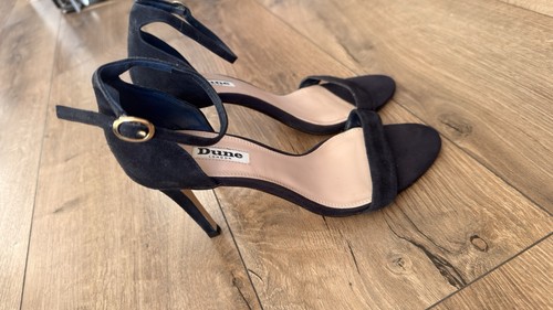 Dune london navy suede heeled - dune,