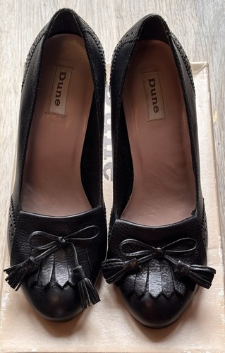 Dune black leather tassel - dune,